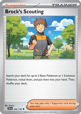 Brock's Scouting - 146/159 Reverse Holofoil [SV: Journey Together] Pokemon Single Pokémon