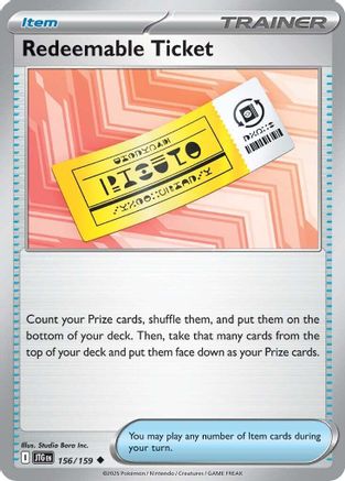 Redeemable Ticket (156) [SV: Journey Together] Pokemon Single Pokémon