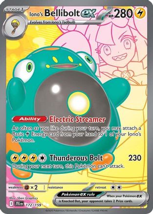 Iono's Bellibolt ex - 172/159 Holofoil [SV: Journey Together] Pokemon Single Pokémon