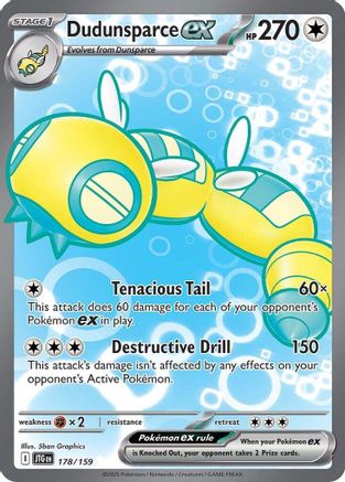 Dudunsparce ex - 178/159 Holofoil [SV: Journey Together] Pokemon Single Pokémon