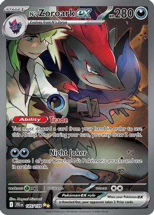 N's Zoroark ex - 185/159 Holofoil [SV: Journey Together] Pokemon Single Pokémon
