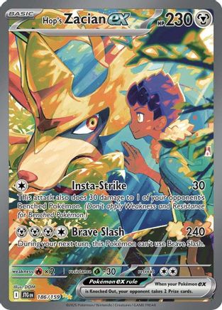 Hop's Zacian ex - 186/159 Holofoil [SV: Journey Together] Pokemon Single Pokémon