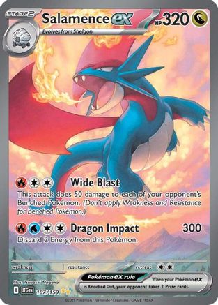 Salamence ex - 187/159 Holofoil [SV: Journey Together] Pokemon Single Pokémon