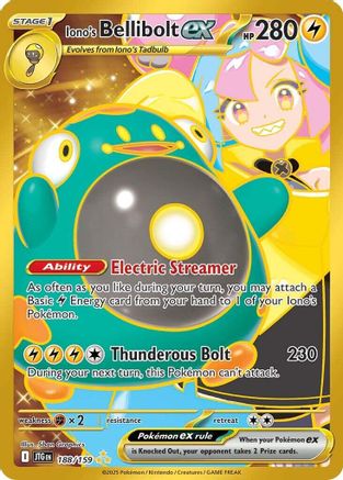 Iono's Bellibolt ex - 188/159 Holofoil [SV: Journey Together] Pokemon Single Pokémon