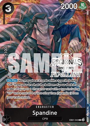Spandine (Offline Regional Finalist Card Set 2025 Vol.1) (EB01-043) [One Piece Promotion Cards] Foil One Piece Single Bandai
