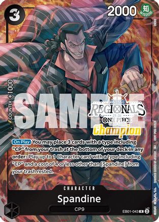 Spandine (Regional Champion Card Set 2025 Vol.1) (EB01-043) [One Piece Promotion Cards] Foil One Piece Single Bandai
