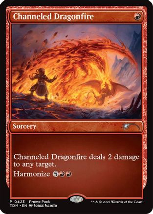 Channeled Dragonfire (PPTDM-423) [Promo Pack: Tarkir: Dragonstorm] Foil MTG Single Wizards of the Coast