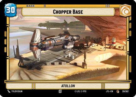Chopper Base // Shield (029/262 // T04/T04) [Jump to Lightspeed] Star Wars: Unlimited Single Disney
