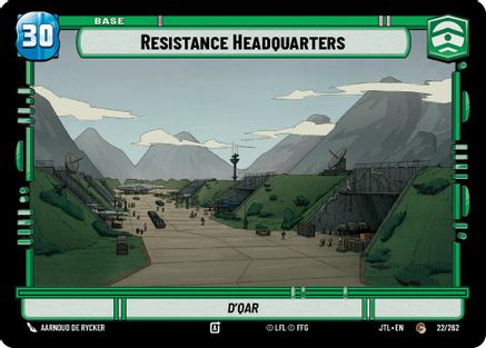 Resistance Headquarters // Experience (022/262 // T03/T04) [Jump to Lightspeed] Star Wars: Unlimited Single Disney