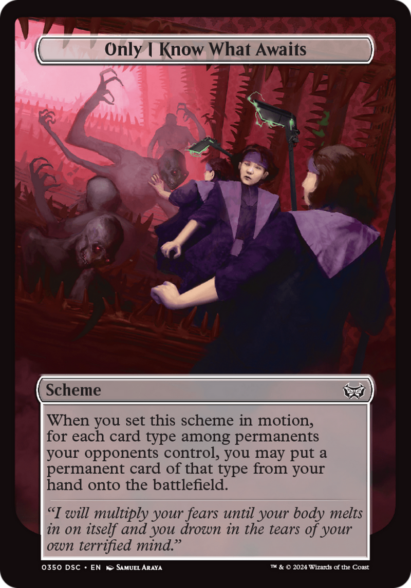 Only I Know What Awaits (Full Art) (A:DSC-350) [Duskmourn: House of Horror Commander] MTG Single Wizards of the Coast