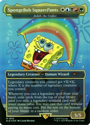 SpongeBob SquarePants - Jodah, the Unifier (Rainbow Foil) (SLD-1932) [Secret Lair] Drop Series Foil MTG Single Wizards of the Coast