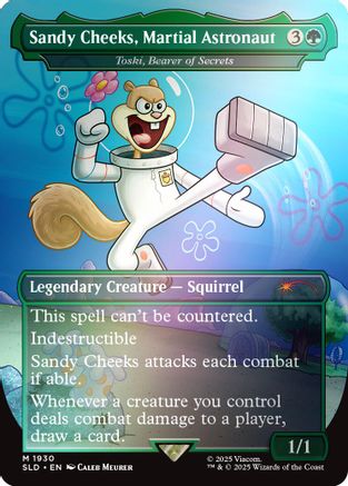 Sandy Cheeks, Martial Astronaut - Toski, Bearer of Secrets (Rainbow Foil) (SLD-1930) [Secret Lair] Drop Series Foil MTG Single Wizards of the Coast