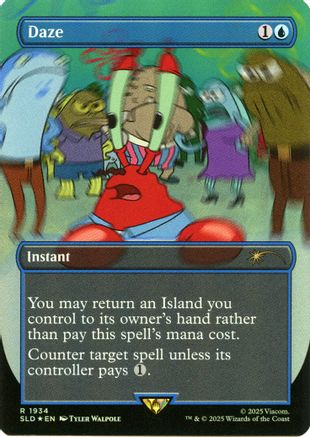 Daze (Rainbow Foil) (SLD-1934) [Secret Lair Drop Series] Foil MTG Single Wizards of the Coast