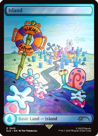 Island (1940) (Rainbow Foil) (SLD-1940) [Secret Lair Drop Series] Foil MTG Single Wizards of the Coast