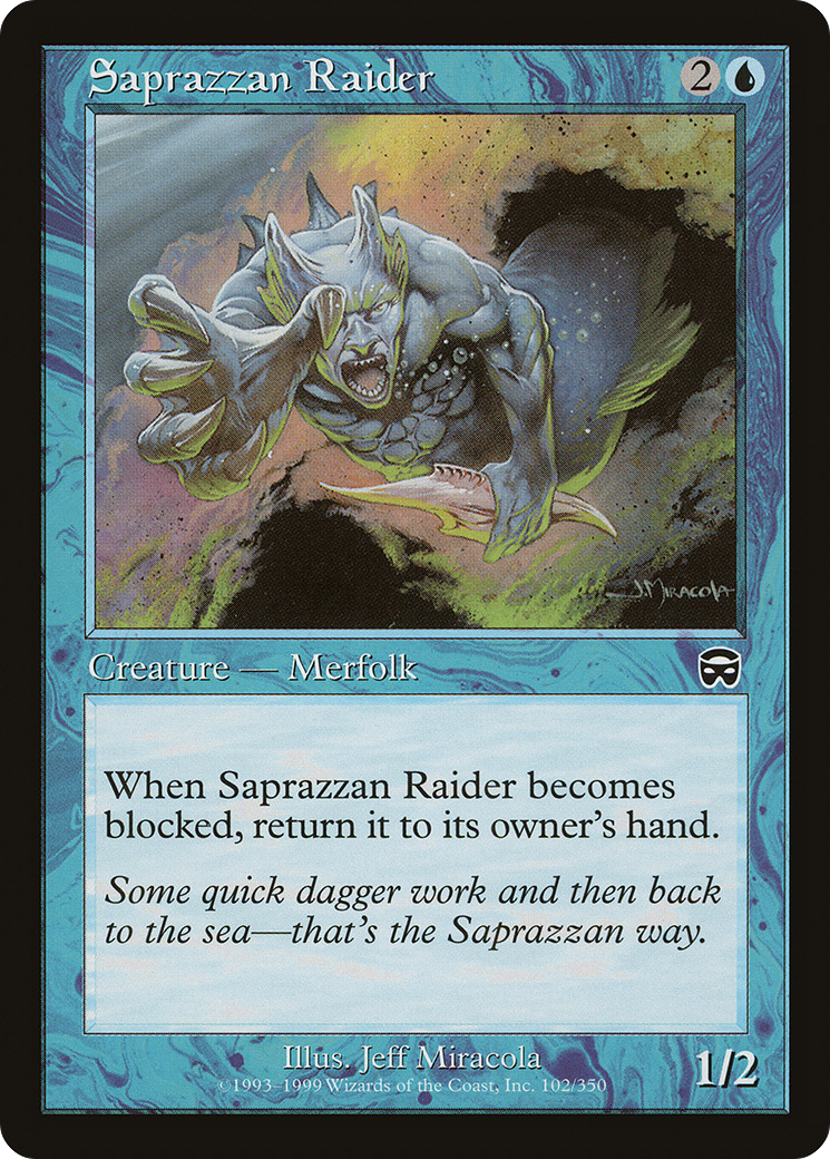 Saprazzan Raider (MMQ-102) [Mercadian Masques] MTG Single Wizards of the Coast