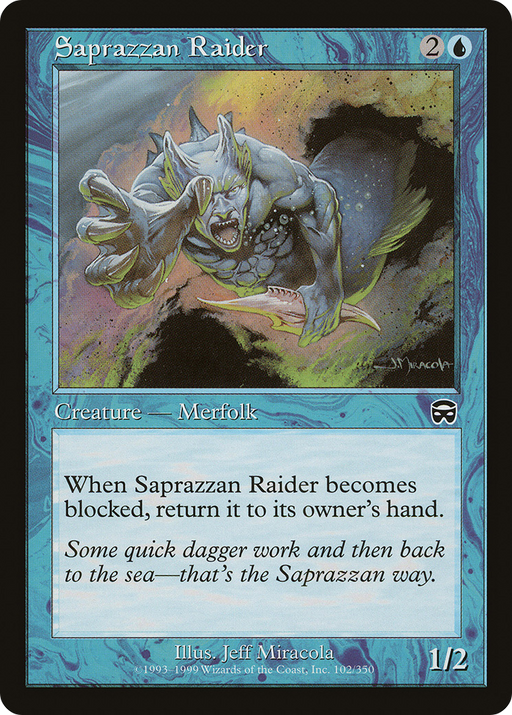 Saprazzan Raider (MMQ-102) [Mercadian Masques] MTG Single Wizards of the Coast