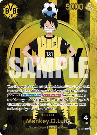 Monkey.D.Luffy (BVB x One Piece Campaign) (ST13-003) [One Piece Promotion Cards] Foil One Piece Single Bandai