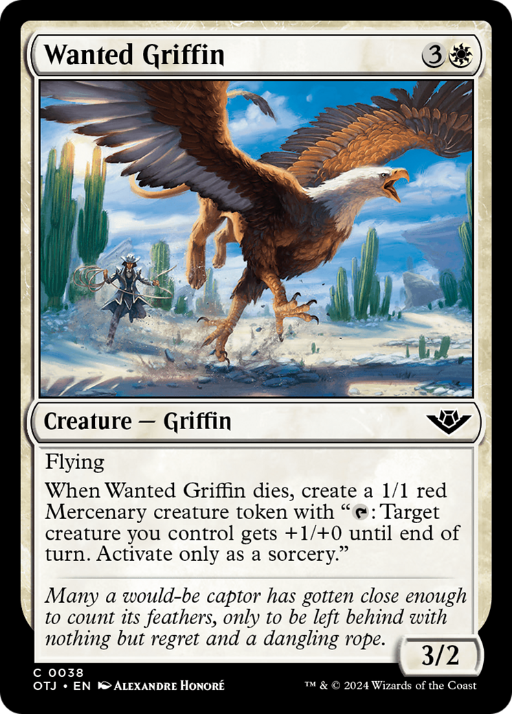 Wanted Griffin (OTJ-038) [Outlaws of Thunder Junction] MTG Single Wizards of the Coast