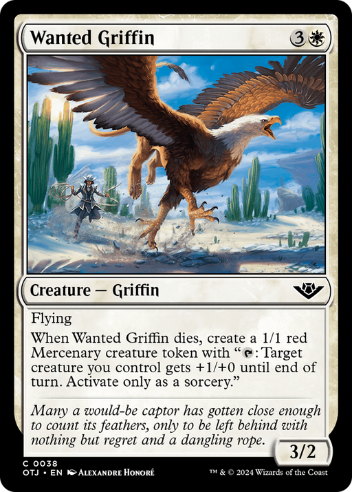 Wanted Griffin (OTJ-038) [Outlaws of Thunder Junction] Foil MTG Single Wizards of the Coast