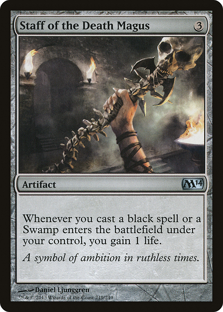 Staff of the Death Magus (M14-219) [Magic 2014] Foil MTG Single Wizards of the Coast