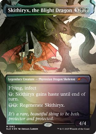 Skithiryx, the Blight Dragon (Rainbow Foil) (SLD-1562) [Secret Lair] Drop Series Foil MTG Single Wizards of the Coast
