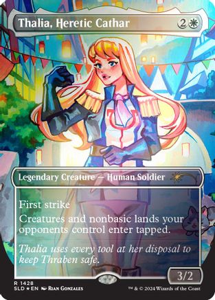 Thalia, Heretic Cathar (Rainbow Foil) (SLD-1428) [Secret Lair] Drop Series Foil MTG Single Wizards of the Coast