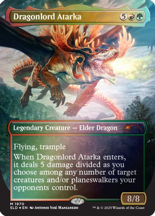 Dragonlord Atarka (Rainbow Foil) (SLD-1970) [Secret Lair] Drop Series Foil MTG Single Wizards of the Coast