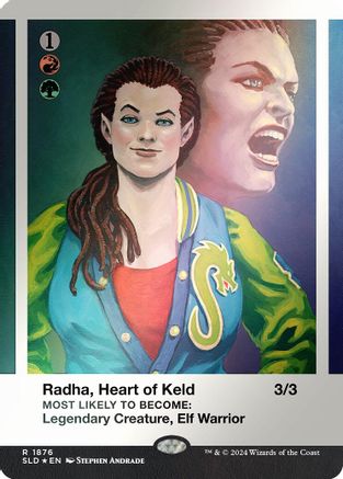 Radha, Heart of Keld (Rainbow Foil) (SLD-1876) [Secret Lair] Drop Series Foil MTG Single Wizards of the Coast