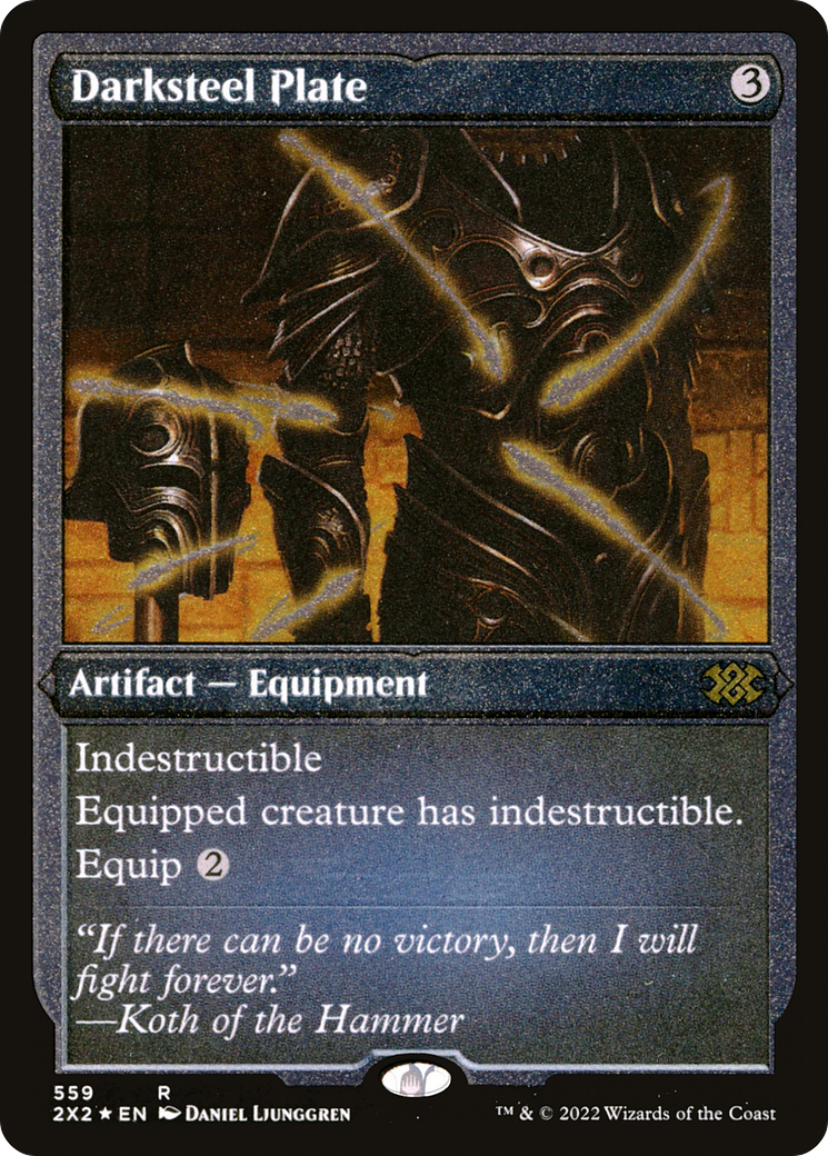 Darksteel Plate (Foil Etched) (2X2-559) [Double Masters 2022] Foil MTG Single Wizards of the Coast