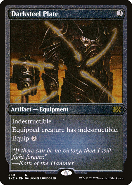 Darksteel Plate (Foil Etched) (2X2-559) [Double Masters 2022] Foil MTG Single Wizards of the Coast