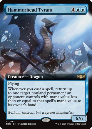 Hammerhead Tyrant (Extended Art) (TDC-061) [Commander: Tarkir: Dragonstorm] MTG Single Wizards of the Coast