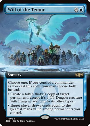 Will of the Temur (Extended Art) (TDC-064) [Commander: Tarkir: Dragonstorm] MTG Single Wizards of the Coast