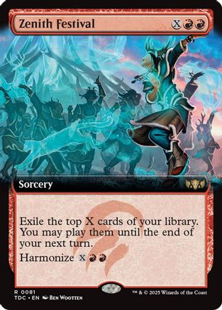 Zenith Festival (Extended Art) (TDC-081) [Commander: Tarkir: Dragonstorm] MTG Single Wizards of the Coast