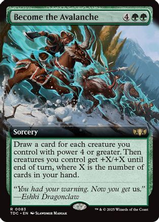Become the Avalanche (TDC-083) [Commander: Tarkir: Dragonstorm] MTG Single Wizards of the Coast
