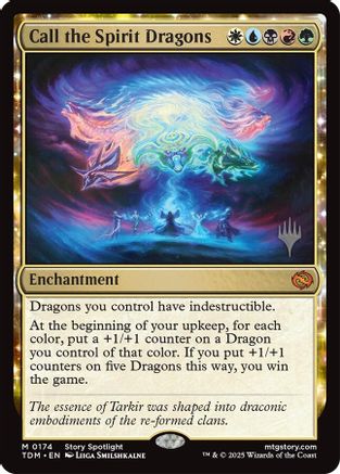 Call the Spirit Dragons (PPTDM-174) [Promo Pack: Tarkir: Dragonstorm] Foil MTG Single Wizards of the Coast