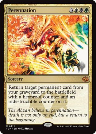 Perennation (PPTDM-212) [Promo Pack: Tarkir: Dragonstorm] Foil MTG Single Wizards of the Coast