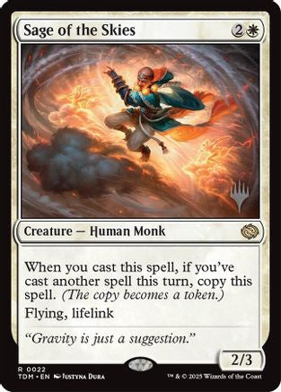 Sage of the Skies (PPTDM-022) [Promo Pack: Tarkir: Dragonstorm] Foil MTG Single Wizards of the Coast