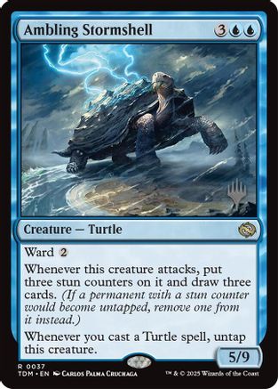 Ambling Stormshell (PPTDM-037) [Promo Pack: Tarkir: Dragonstorm] Foil MTG Single Wizards of the Coast