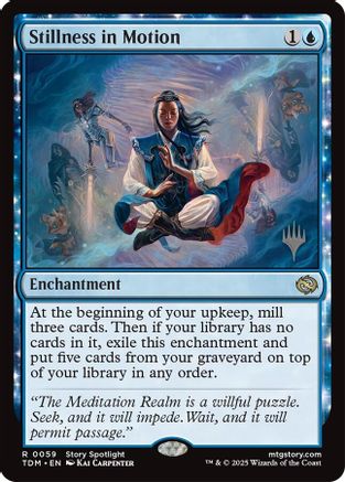 Stillness in Motion (PPTDM-059) [Promo Pack: Tarkir: Dragonstorm] Foil MTG Single Wizards of the Coast