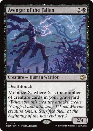 Avenger of the Fallen (PPTDM-073) [Promo Pack: Tarkir: Dragonstorm] Foil MTG Single Wizards of the Coast
