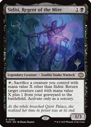 Sidisi, Regent of the Mire (PPTDM-092) [Promo Pack: Tarkir: Dragonstorm] Foil MTG Single Wizards of the Coast