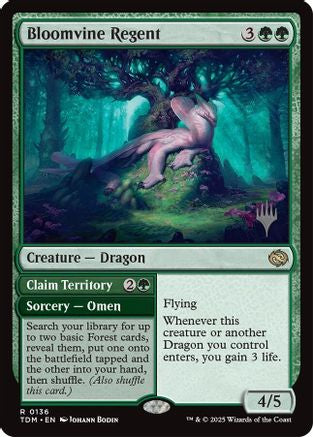 Bloomvine Regent (PPTDM-136) [Promo Pack: Tarkir: Dragonstorm] Foil MTG Single Wizards of the Coast
