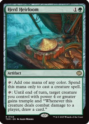 Herd Heirloom (PPTDM-144) [Promo Pack: Tarkir: Dragonstorm] Foil MTG Single Wizards of the Coast