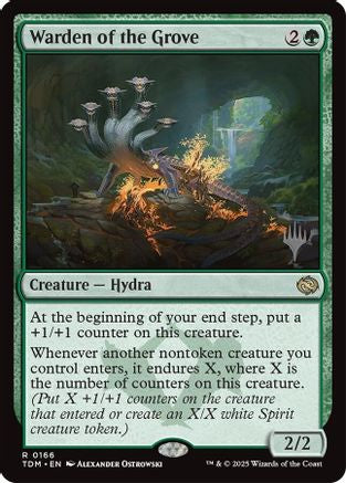 Warden of the Grove (PPTDM-166) [Promo Pack: Tarkir: Dragonstorm] Foil MTG Single Wizards of the Coast
