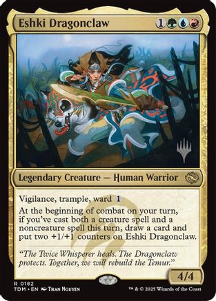 Eshki Dragonclaw (PPTDM-182) [Promo Pack: Tarkir: Dragonstorm] Foil MTG Single Wizards of the Coast