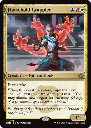 Flamehold Grappler (PPTDM-185) [Promo Pack: Tarkir: Dragonstorm] MTG Single Wizards of the Coast