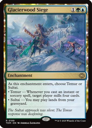 Glacierwood Siege (PPTDM-189) [Promo Pack: Tarkir: Dragonstorm] Foil MTG Single Wizards of the Coast