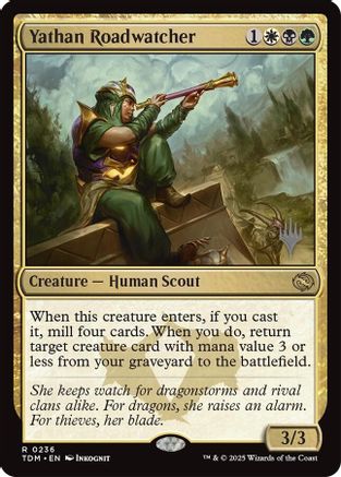 Yathan Roadwatcher (PPTDM-236) [Promo Pack: Tarkir: Dragonstorm] MTG Single Wizards of the Coast