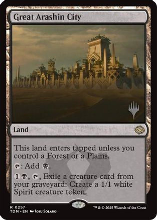 Great Arashin City (PPTDM-257) [Promo Pack: Tarkir: Dragonstorm] Foil MTG Single Wizards of the Coast