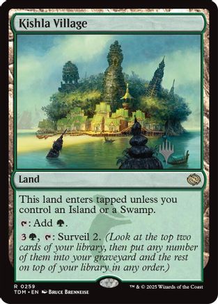 Kishla Village (PPTDM-259) [Promo Pack: Tarkir: Dragonstorm] Foil MTG Single Wizards of the Coast